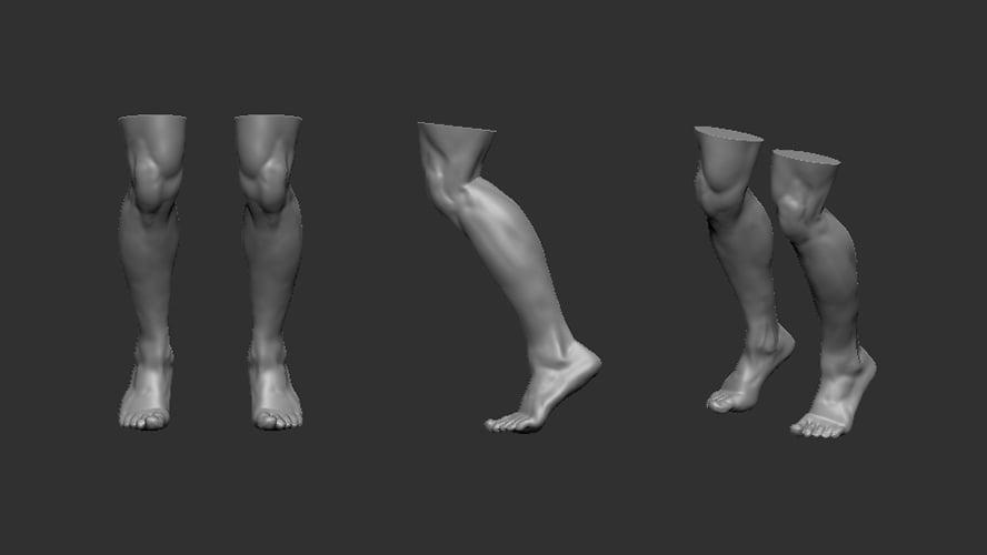 Bare legs (6 pairs) - set 2