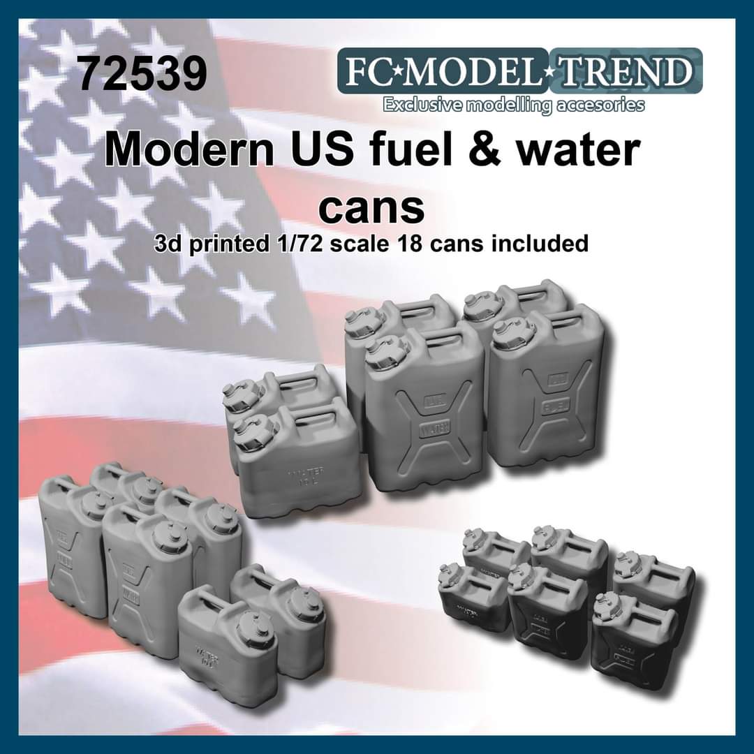 U.S. fuel & water cans - modern (3×6pc)