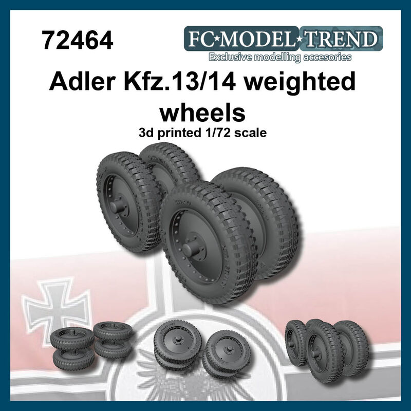 Kfz.13/14 Adler weighted wheels