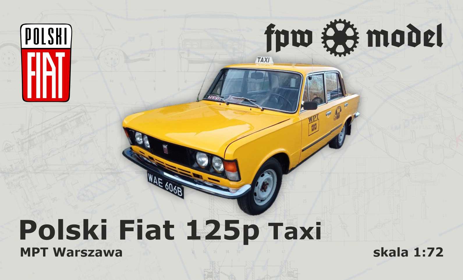 Polski Fiat 125p - late "taxi" - Click Image to Close