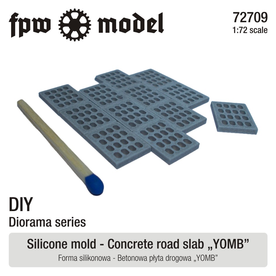 Silicone mould - concrete road slab "Yomb"