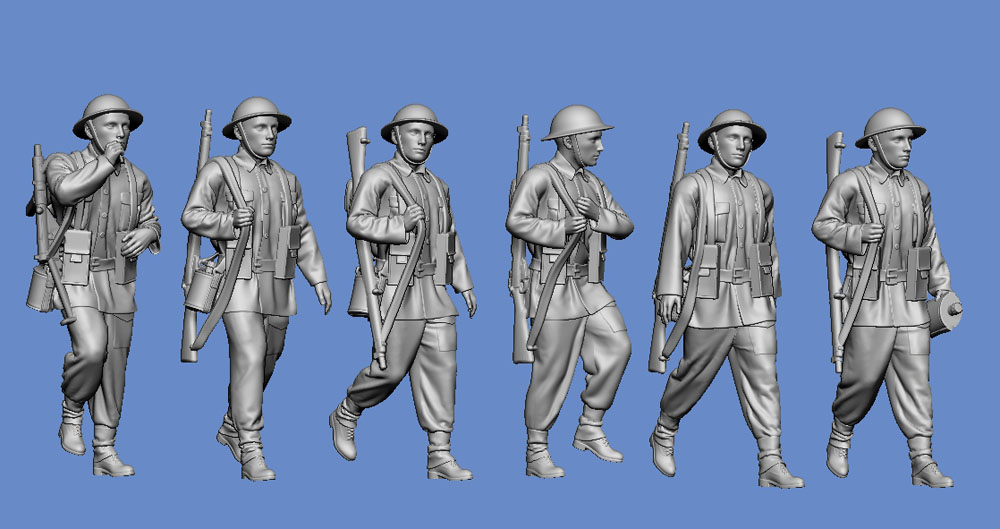 WW2 British Infantry - walking