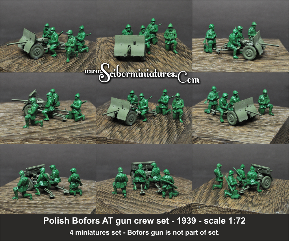Polish Bofors AT 37mm gun crew 1939 - set 1
