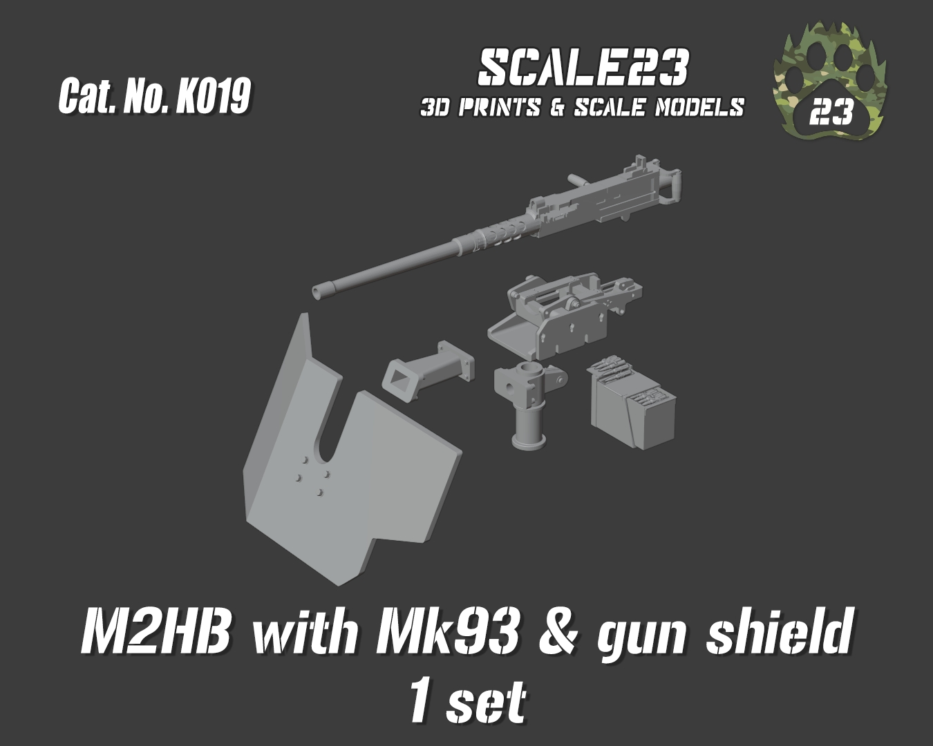 Cal.50 M2HB with Mk.93 & shield