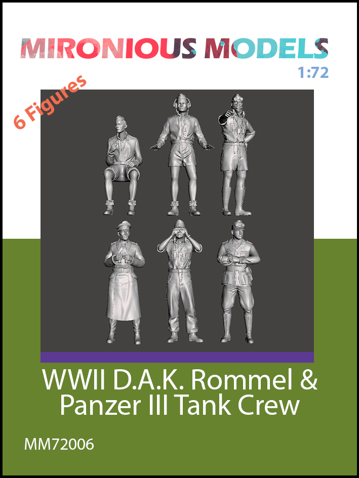 WW2 German DAK Rommel & tank crew