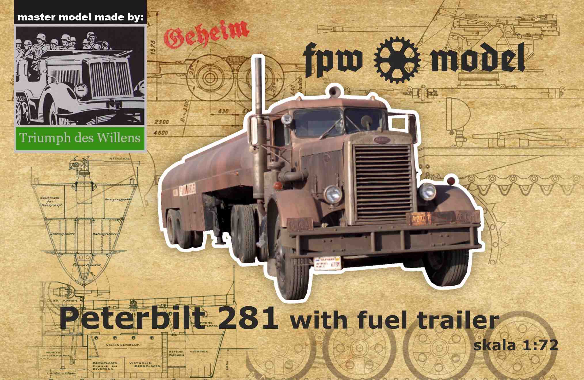 Peterbilt 281 with fuel trailer - Click Image to Close