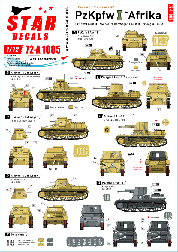 DAK Pz.Kpfw.I Ausf.B & variants