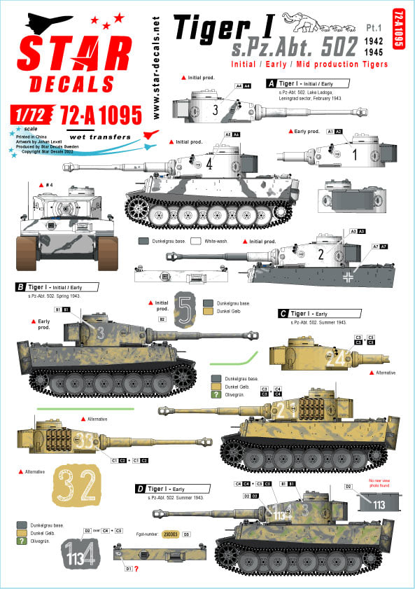Tiger I - s.Pz.Abt.502 - set 1