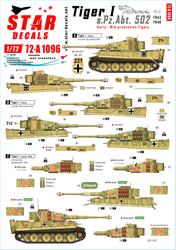 Tiger I - s.Pz.Abt.502 - set 2