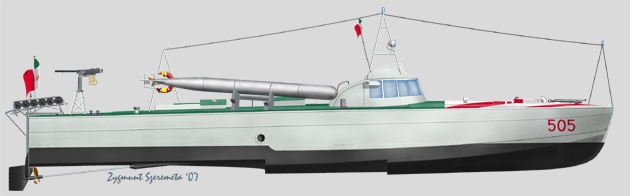 Italian Motorboat M.A.S. 505 - Click Image to Close