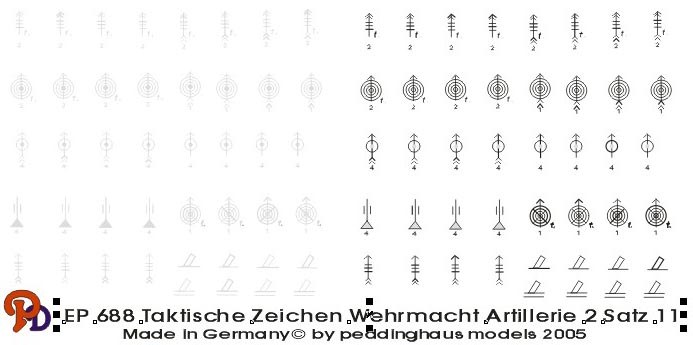 Tactic Signs Wehrmacht Heavy Artillery No.2