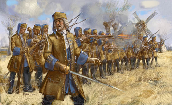 WSS French Dragoons Dismounted in Skirmish