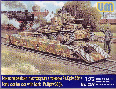 Panzerträgerwaggon mit Pz.Kpf.Wg. 38(t)