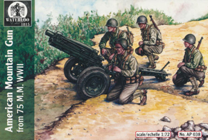 U.S. 75mm Mountain Gun with crew WWII